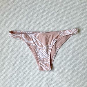 Aerie Peach pink White Cheeky Swim Bikini Bottom - S